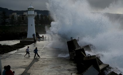 Photo of crashing waves